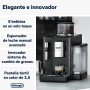 De'Longhi Rivelia EXAM440.35.BG, Cafetera Superautomática con Espumador de Leche Manual, Tamaño Compacto, 8 Recetas, Pantalla