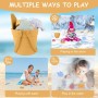 HOTUT Juguetes de Playa de Silicona,8 Piezas Juego de Moldes de Arena de Silicona,Juguetes Arena Juegos de Playa para Bebe,Cubo