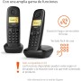 Gigaset A270 Duo - Dos Teléfonos DECT Inalámbrico - Pantalla Gráfica Iluminada - Manos Libres - Teclado fácil de usar, Negro