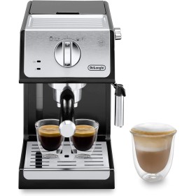De'longhi - Cafetera de Bomba Tradicional para Espresso y Cappuccino, para Café Molido y Monodosis, 2 Tazas Simultáneamente,