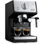 De'longhi - Cafetera de Bomba Tradicional para Espresso y Cappuccino, para Café Molido y Monodosis, 2 Tazas Simultáneamente,