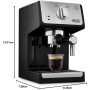 De'longhi - Cafetera de Bomba Tradicional para Espresso y Cappuccino, para Café Molido y Monodosis, 2 Tazas Simultáneamente,