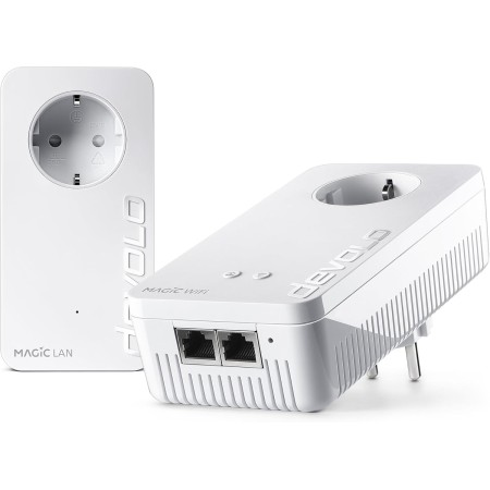 devolo 8823 Magic 2 WiFi 6 Starter Kit, adaptador powerline WiFi - hasta 2.400 Mbps, conexión WiFi de malla, LAN Gigabit 2X,