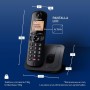 Panasonic KX-TGC250SPB Teléfono Inalámbrico Digital con Bloqueo De Llamadas No Deseadas, Pantalla Fácil De Leer, Altavoz Manos