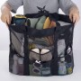 Czemo Bolsa de Playa Malla Grande Ligero con Cremallera 7 Bolsillos pequeños, de Picnic para Niñas, Reusable Shopping Bags para