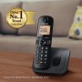 Panasonic KX-TGC250SPB Teléfono Inalámbrico Digital con Bloqueo De Llamadas No Deseadas, Pantalla Fácil De Leer, Altavoz Manos