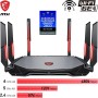 MSI RadiX AX6600 WiFi 6 Router Gaming Tres Bandas - WLAN Rápida de hasta 6600 Mbps (5GHz, 2.4GHz Inalámbrico), AI QoS Priority,