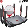 MSI RadiX AX6600 WiFi 6 Router Gaming Tres Bandas - WLAN Rápida de hasta 6600 Mbps (5GHz, 2.4GHz Inalámbrico), AI QoS Priority,