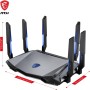MSI RadiX AX6600 WiFi 6 Router Gaming Tres Bandas - WLAN Rápida de hasta 6600 Mbps (5GHz, 2.4GHz Inalámbrico), AI QoS Priority,