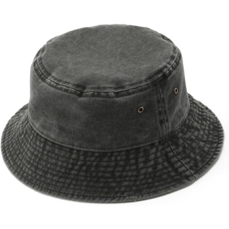 KeepSa Sombrero de Pescador de Mezclilla Color sólido Verano Gorras para el Sol Hombre/Mujer 100% Algodón Plegable Cubo Pescador