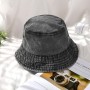 KeepSa Sombrero de Pescador de Mezclilla Color sólido Verano Gorras para el Sol Hombre/Mujer 100% Algodón Plegable Cubo Pescador