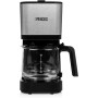 Princess 246031 - Cafetera con filtro permanente compacta, 1,25 L, 750 W, acero inoxidable, jarra de cristal para 12 tazas