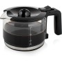 Princess 246031 - Cafetera con filtro permanente compacta, 1,25 L, 750 W, acero inoxidable, jarra de cristal para 12 tazas