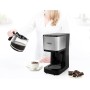 Princess 246031 - Cafetera con filtro permanente compacta, 1,25 L, 750 W, acero inoxidable, jarra de cristal para 12 tazas