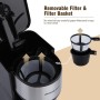 Aigostar Coffey - Cafetera de Goteo con taza aislada, Programable 24H, Pantalla LCD, 420 ml, Función AutoClean, Cafetera con