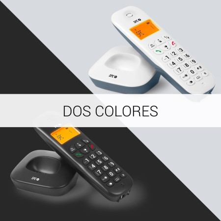 SPC Air – Teléfono Fijo inalámbrico con Pantalla iluminada, identificador de Llamadas, Agenda 20 contactos, Modo Mute, 5