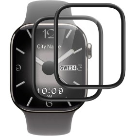 IQShield Protector de Pantalla para Apple Watch Series 10 46mm Cristal Templado, 3D Cobertura Completa, Sensible al Tacto, Sin