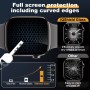IQShield Protector de Pantalla para Apple Watch Series 10 46mm Cristal Templado, 3D Cobertura Completa, Sensible al Tacto, Sin