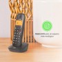 SPC Air – Teléfono Fijo inalámbrico con Pantalla iluminada, identificador de Llamadas, Agenda 20 contactos, Modo Mute, 5