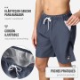 Ladeheid Bañador Hombre, Short de Natación con Secado Rápido, Forro de Malla Interior, Pantalón Corto con Bolsillos Laterales y