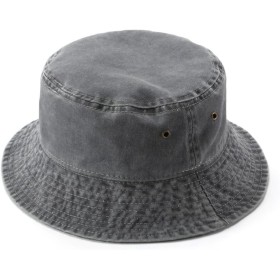 KeepSa Sombrero de Pescador de Mezclilla Color sólido Verano Gorras para el Sol Hombre/Mujer 100% Algodón Plegable Cubo Pescador