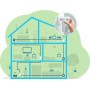 devolo Kit multihabitación Magic 2 WiFi 6 (ax): 3 adaptadores WiFi PLC, enchufe Gigogne (2400 Mbits, malla, 5 puertos Gigabit