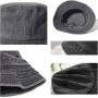 KeepSa Sombrero de Pescador de Mezclilla Color sólido Verano Gorras para el Sol Hombre/Mujer 100% Algodón Plegable Cubo Pescador