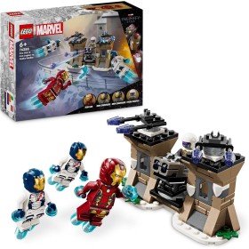 LEGO Marvel Iron Man y Legión de Hierro vs. Soldado de Hydra con Armas de Juguete y Minifiguras, Juego de Aventuras, Regalo para