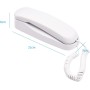 Bisofice Mini teléfono fijo con cable de escritorio teléfono fijo montado en la pared soporta las funciones