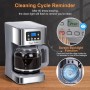 Taylor Swoden Cafetera Goteo, 1,5L(12 tazas) Cafetera con Filtro Reutilizable, Pantalla LCD, Programable 24h, Función AutoClean,