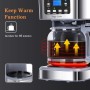 Taylor Swoden Cafetera Goteo, 1,5L(12 tazas) Cafetera con Filtro Reutilizable, Pantalla LCD, Programable 24h, Función AutoClean,