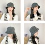 KeepSa Sombrero de Pescador de Mezclilla Color sólido Verano Gorras para el Sol Hombre/Mujer 100% Algodón Plegable Cubo Pescador