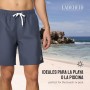 Ladeheid Bañador Hombre, Short de Natación con Secado Rápido, Forro de Malla Interior, Pantalón Corto con Bolsillos Laterales y