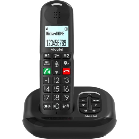 ALCATEL XL685 Voice - Teléfono Fijo inalámbrico DECT Senior con contestador - Pantalla de Alta legibilidad - Teclas Grandes -