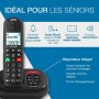 ALCATEL XL685 Voice - Teléfono Fijo inalámbrico DECT Senior con contestador - Pantalla de Alta legibilidad - Teclas Grandes -