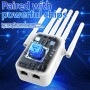 Repetidor WiFi, Amplificador señal WiFi, Extensor WiFi,6 Antenas, 2 Puertos LAN, Amplificador WiFi/Extensor WiFi/Repetidor/Ap