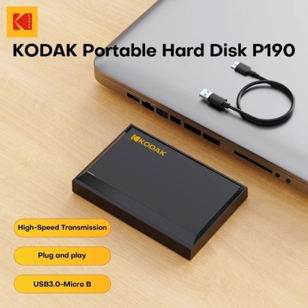 KODAK, P190, disco móvil mecánico HDD portátil, 500 GB/1 TB/2 TB, alma