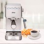 Ufesa CE8020 Capri Cafetera Expresso y Capuccino, 20 Bares, 1350W, Sistema Thermoblock, Vaporizador Orientable, 2 Modos: Café