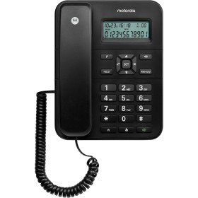 Motorola Voice - CT202 Teléfono con Cable, 10 Teclas de Memoria, Altavoz Manos libres, Música de Espera, Identificación de