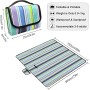 LIVEHITOP Manta de Picnic XXL Grande 200x200cm, Impermeable Portátil Compacto Alfombra para Outdoor Camping Jardín Familia al