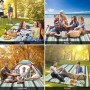 LIVEHITOP Manta de Picnic XXL Grande 200x200cm, Impermeable Portátil Compacto Alfombra para Outdoor Camping Jardín Familia al