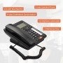 Zhemessy TC6400 Teléfono Fijo de Escritorio de 2 Líneas con Cable y Pantalla LCD Retroiluminada Almacenamiento de Números de