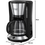 Russell Hobbs 24010-56 24010-56/RH Adventure-Cafetera Cepillado, 10 Tazas Grandes o 15 pequeñas, 1100 W, 1.25 litros, INOX Mate,