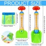 Juego de pistolas de agua para niños, pistola de agua, salpicaduras de agua con bolsillo de malla, juguete de arena, pala de