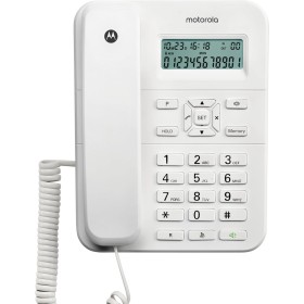Motorola Voice - CT202 Teléfono con Cable, 10 Teclas de Memoria, Altavoz Manos libres, Música de Espera, Identificación de