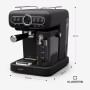 Klarstein Cafetera Expresso Automatica con Espumador de Leche, Cafetera Espresso 1.2 l. Cafeteras, Pequeña de Acero Inoxidable
