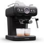 Klarstein Cafetera Expresso Automatica con Espumador de Leche, Cafetera Espresso 1.2 l. Cafeteras, Pequeña de Acero Inoxidable