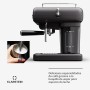Klarstein Cafetera Expresso Automatica con Espumador de Leche, Cafetera Espresso 1.2 l. Cafeteras, Pequeña de Acero Inoxidable