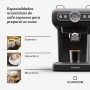 Klarstein Cafetera Expresso Automatica con Espumador de Leche, Cafetera Espresso 1.2 l. Cafeteras, Pequeña de Acero Inoxidable