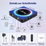 Android TV Box 13.0, Android Box 4K 2025 4GB RAM 64GB ROM RK3528 Quad-Core TV Box Android WiFi 6 4K 6K 8K Soporta H.265 HDR10 3D